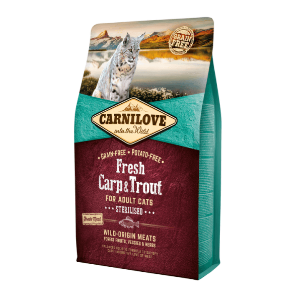 CARNILOVE CHAT CARP TROUT STERILSE 2 KG