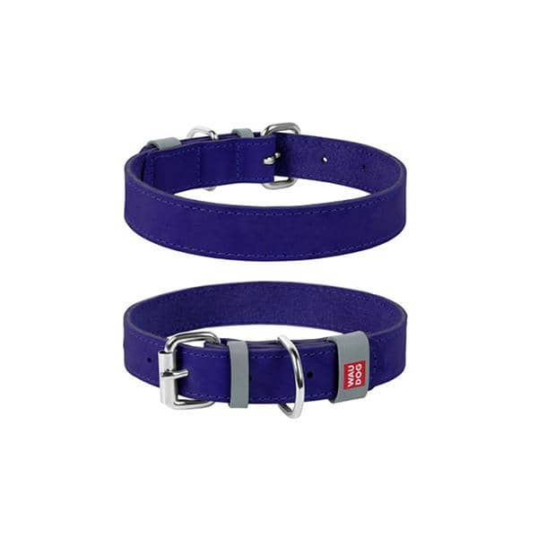 COLLIER CUIR B-METAL 12mm 19-25 Cm PURPLE
