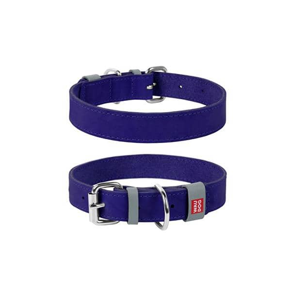 COLLIER CUIR B-METAL 12mm 21-29 Cm PURPLE