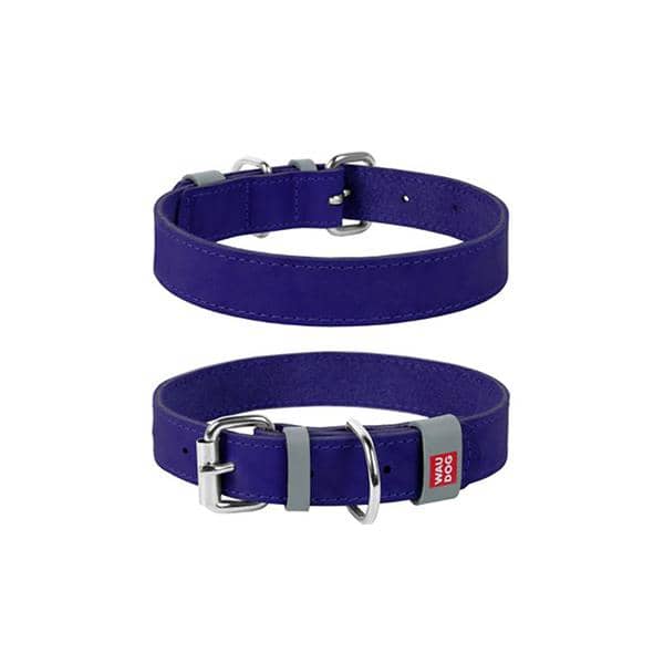 COLLIER CUIR B-METAL 15mm 27-36 Cm PURPLE