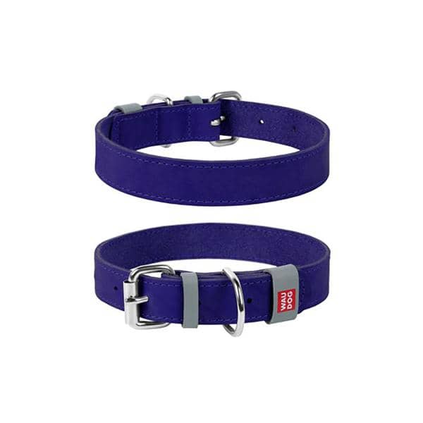 COLLIER CUIR B-METAL 35mm 46-60 Cm purple