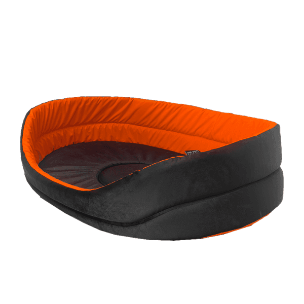 CORBEILLE OVALE T60 NOIR-ORANGE