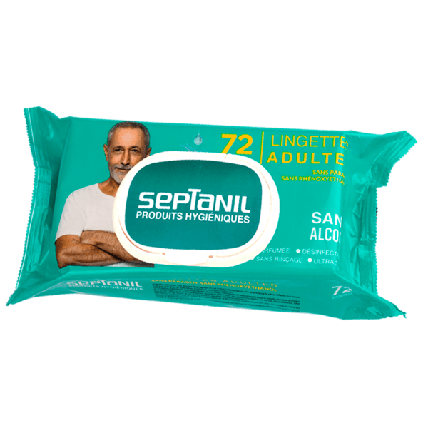 LINGETTE SAVOUNEUSE ADULT SEPTANIL 72PCS