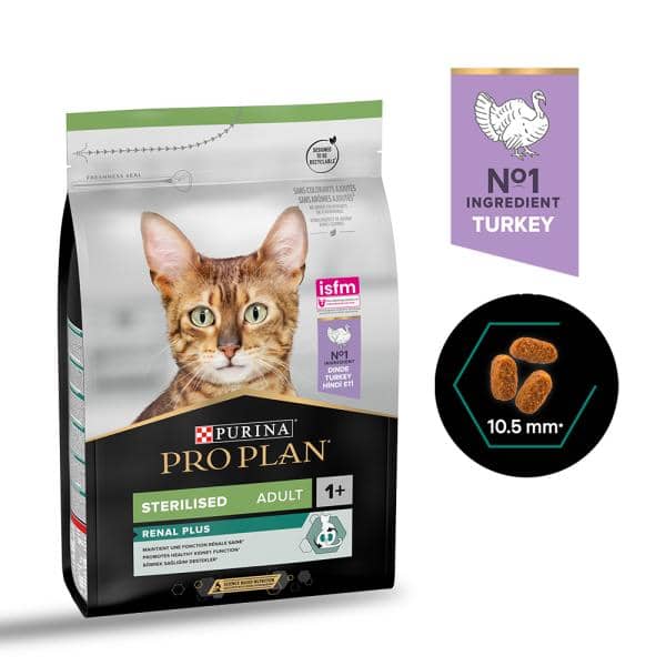 PURINA PRO PLAN STERILISED RENAL CAT TURKEY 3KG 
