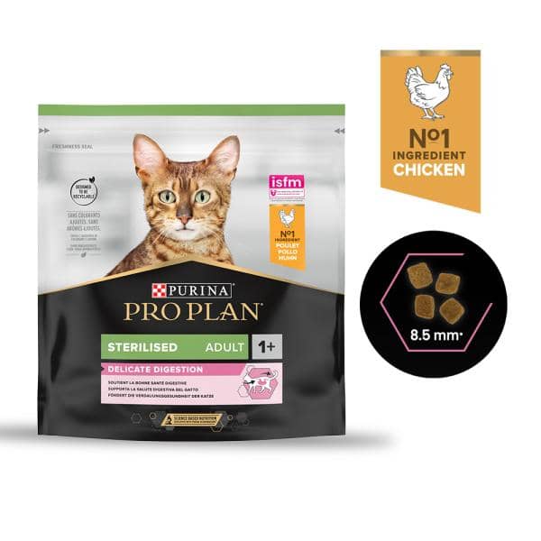 PURINA PRO PLAN STERILISED DELICATE CAT CHICKEN 400G 