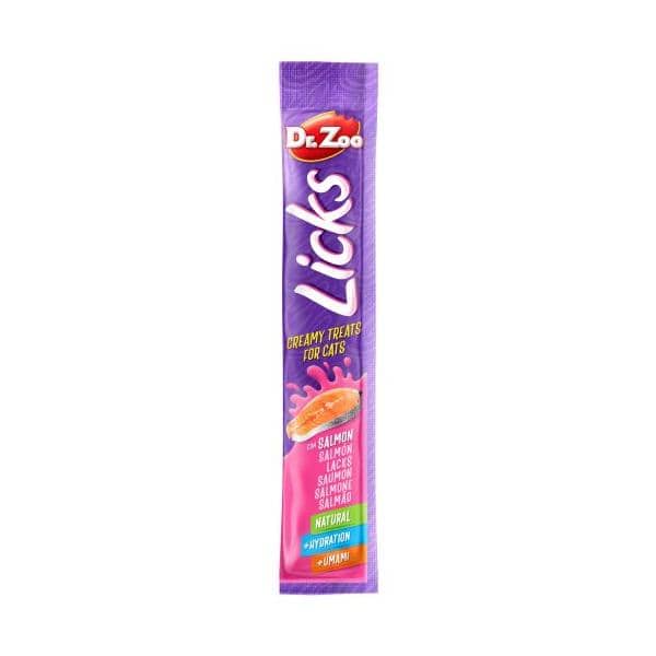 DR ZOO CAT LICKS SAUMON 4*15GR