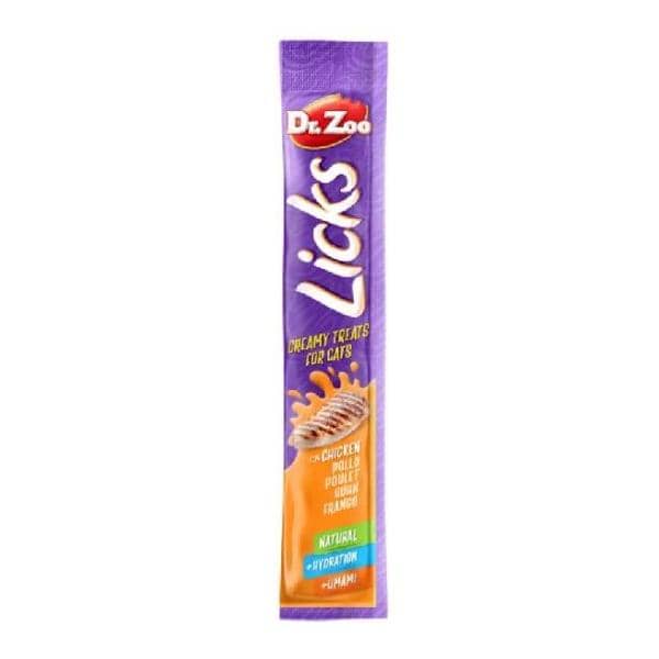 DR ZOO CAT LICKS POULET 4*15GR