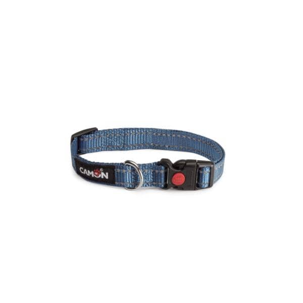COLLIER CHIEN CAMON REFLEXE  15MM X 26-40CM - BLEU