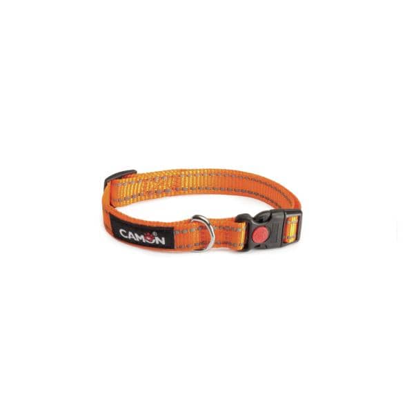 COLLIER CHIEN CAMON REFLEXE  15MM X 26-40CM - ORANGE