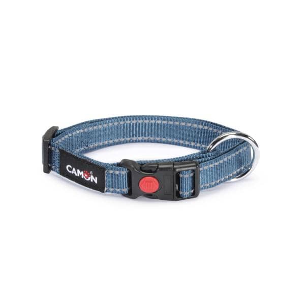 COLLIER CHIEN CAMON REFLEXE  25MM X 42-68CM - BLEU
