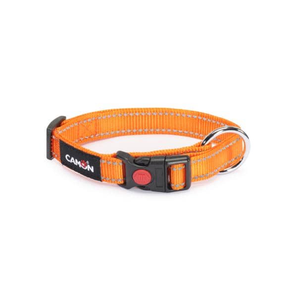 COLLIER CHIEN CAMON REFLEXE  25MM X 42-68CM - ORANGE