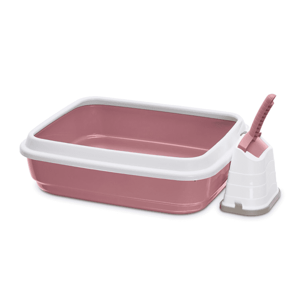 BAC À LITIÈRE DUO DARK PINK  59x40X28   + PELLE