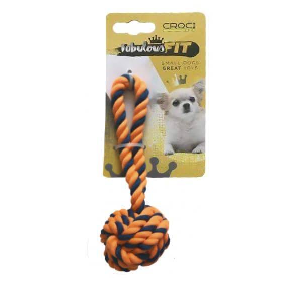 OS EN COTON  MIN IBALL 19 CM ORANGE/BLU