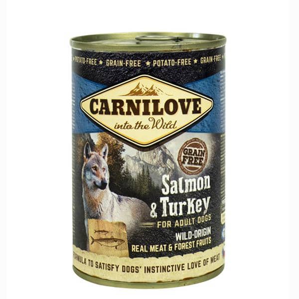 BOITE CARNILOVE SAUMON & DINDE 400G
